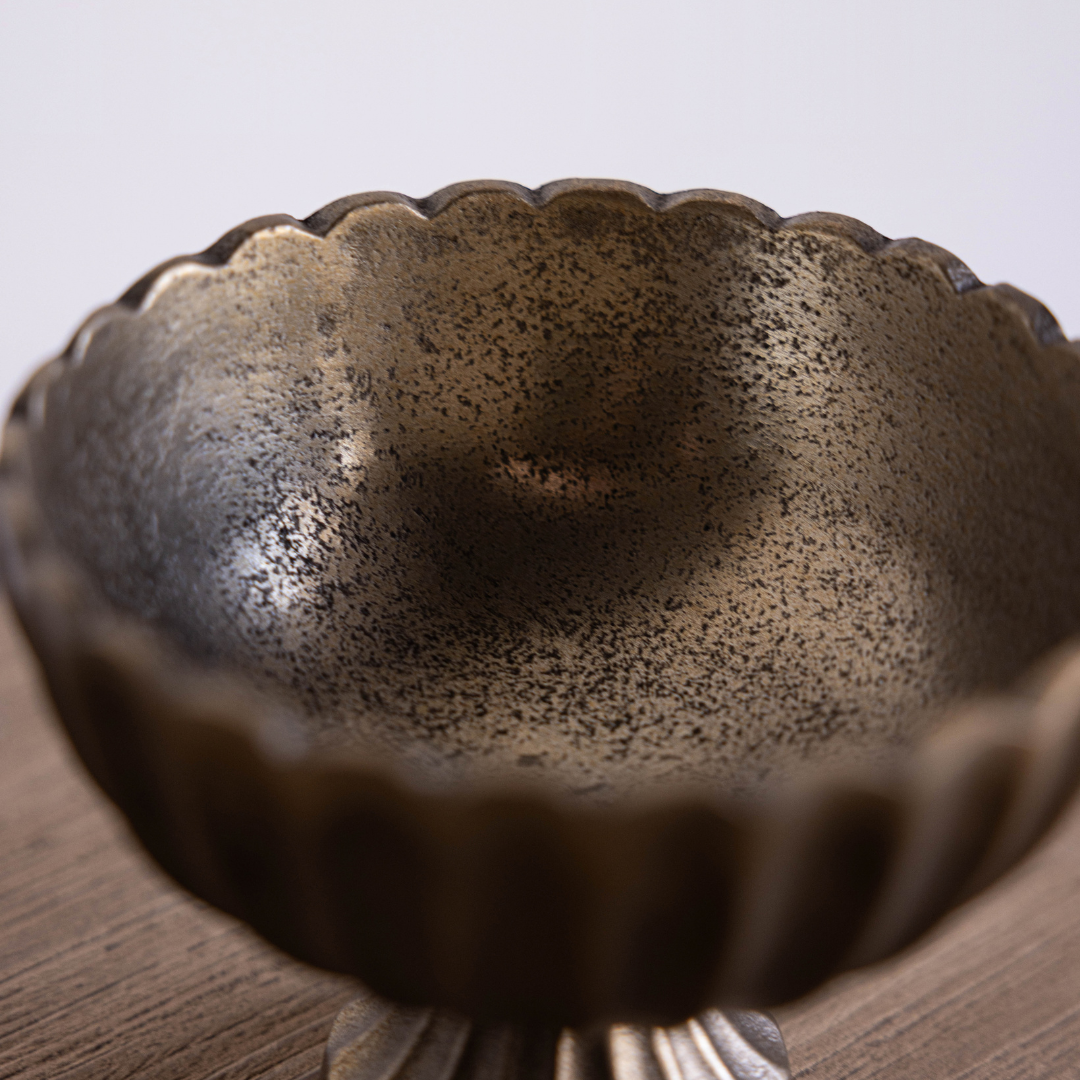 Gold Stripe Footed Compote | Luxe B Co.
