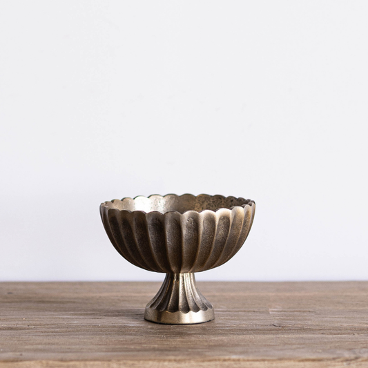 Gold Stripe Footed Compote | Luxe B Co.