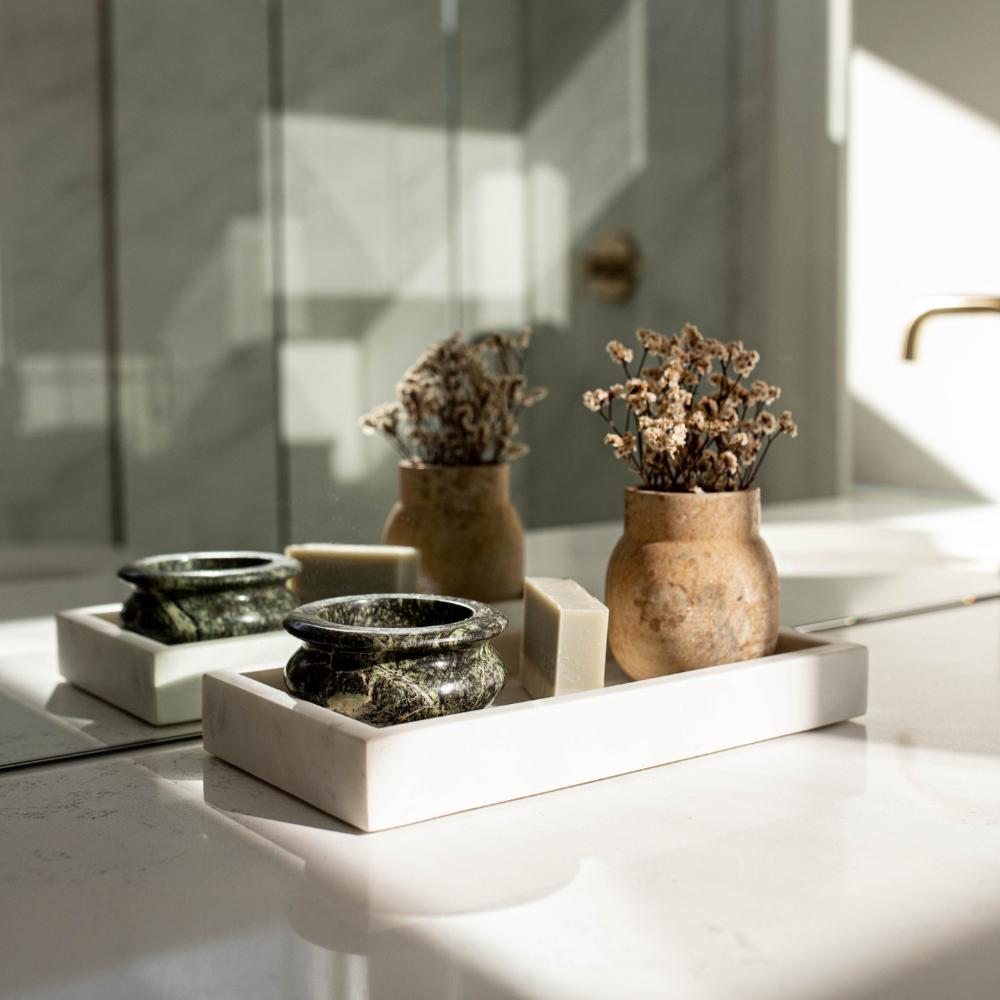 Green Bidasar Stone Bowl | By Luxe B Co. 