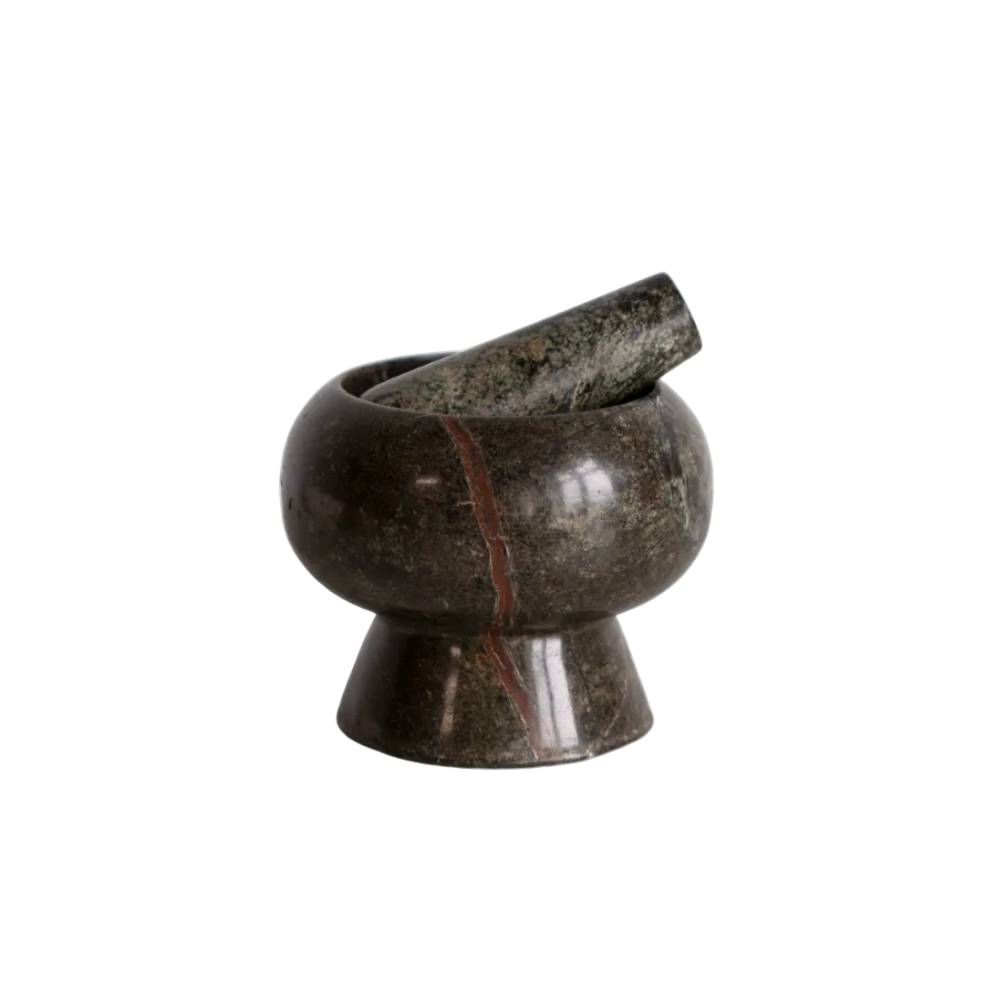 Green Forest Marble Mortar & Pestle By Luxe B Co. 