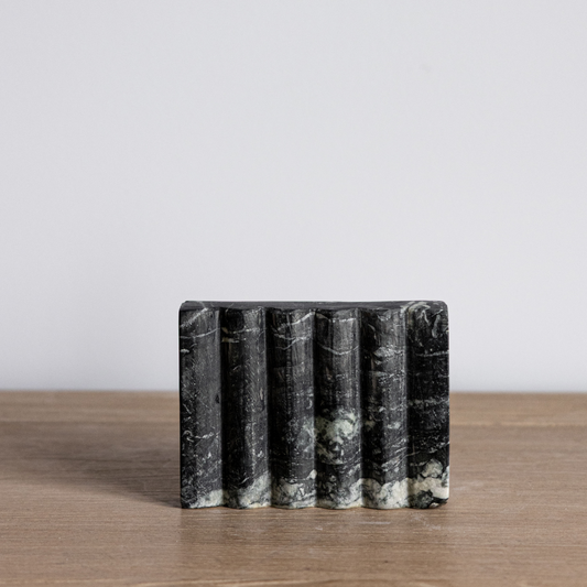Green Marble Scallop Soap Dish | By Luxe B Co. 