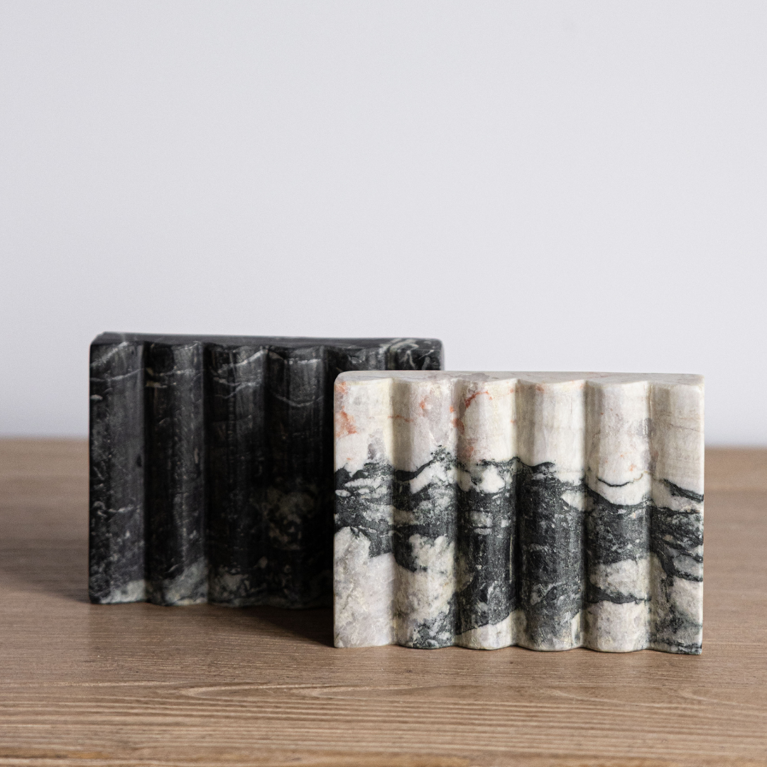 Green Marble Scallop Soap Dish | By Luxe B Co. 