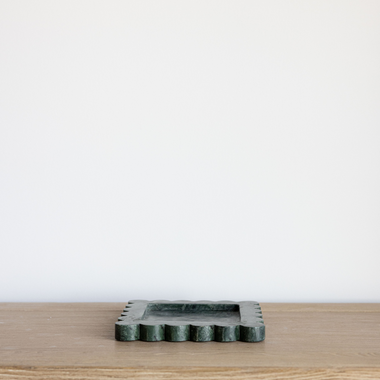 Green Marble Scalloped Tray - Luxe B Co