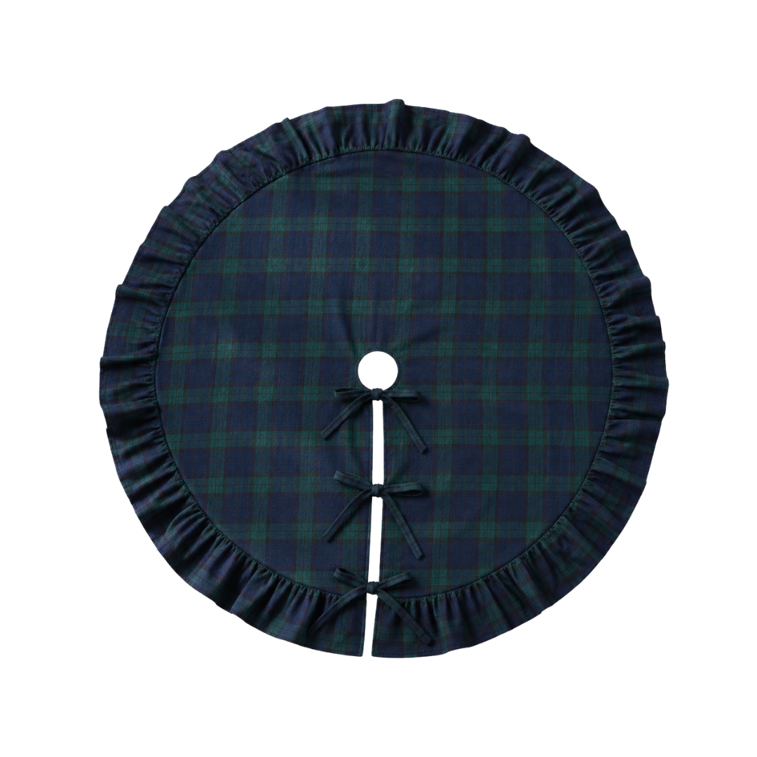 Green Plaid Ruffle Tree Skirt By Luxe B Co. 