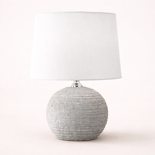 Grey Ceramic Lamp | By Luxe B Co.