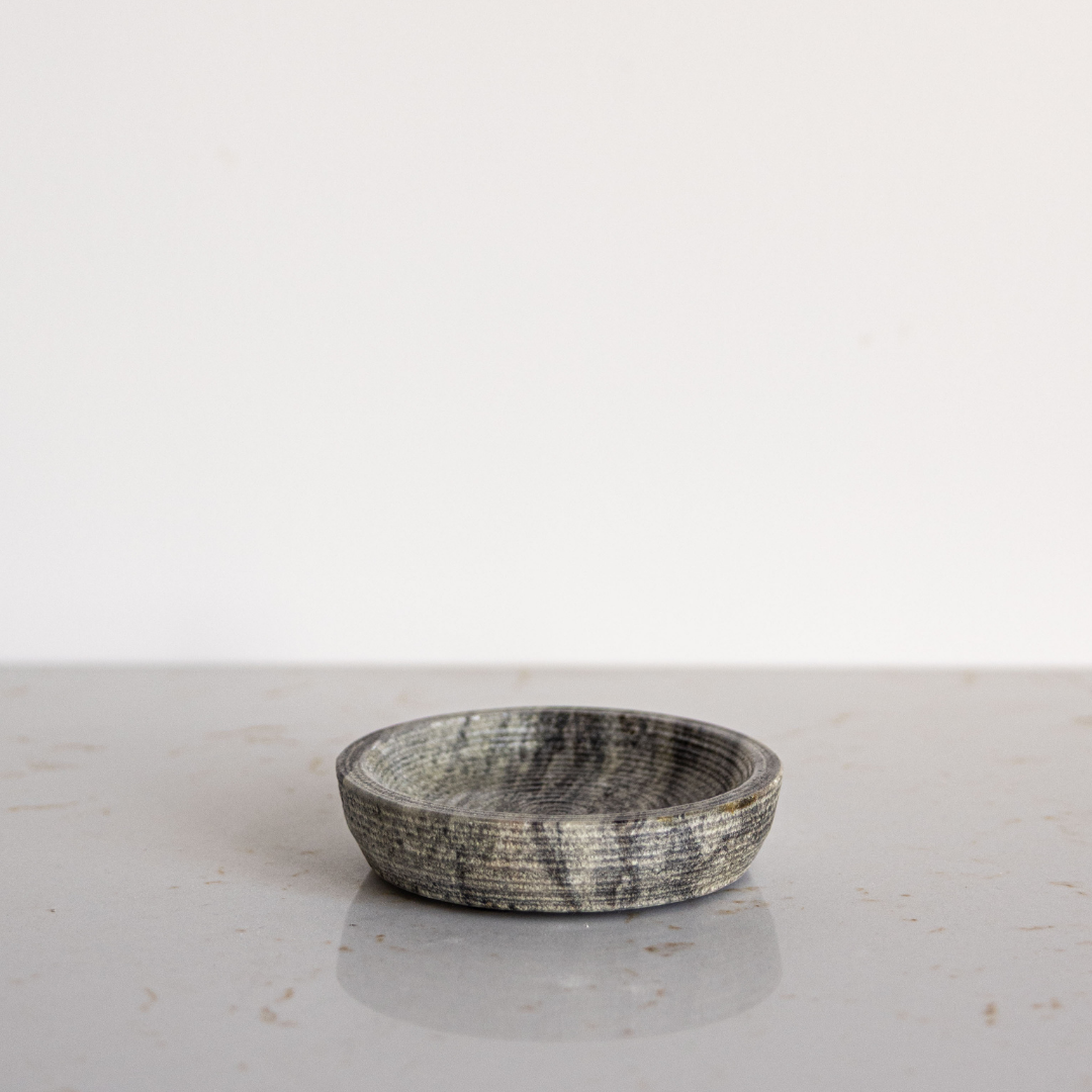 Grey Marble Soap & Brush Holder | By Luxe B Co. 