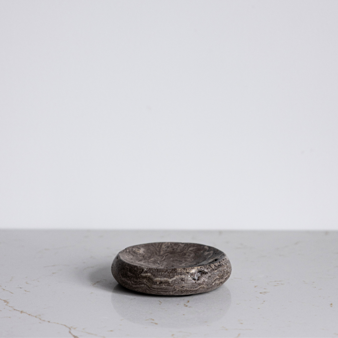 Grey Travertine Soap Dish By Luxe B Co.