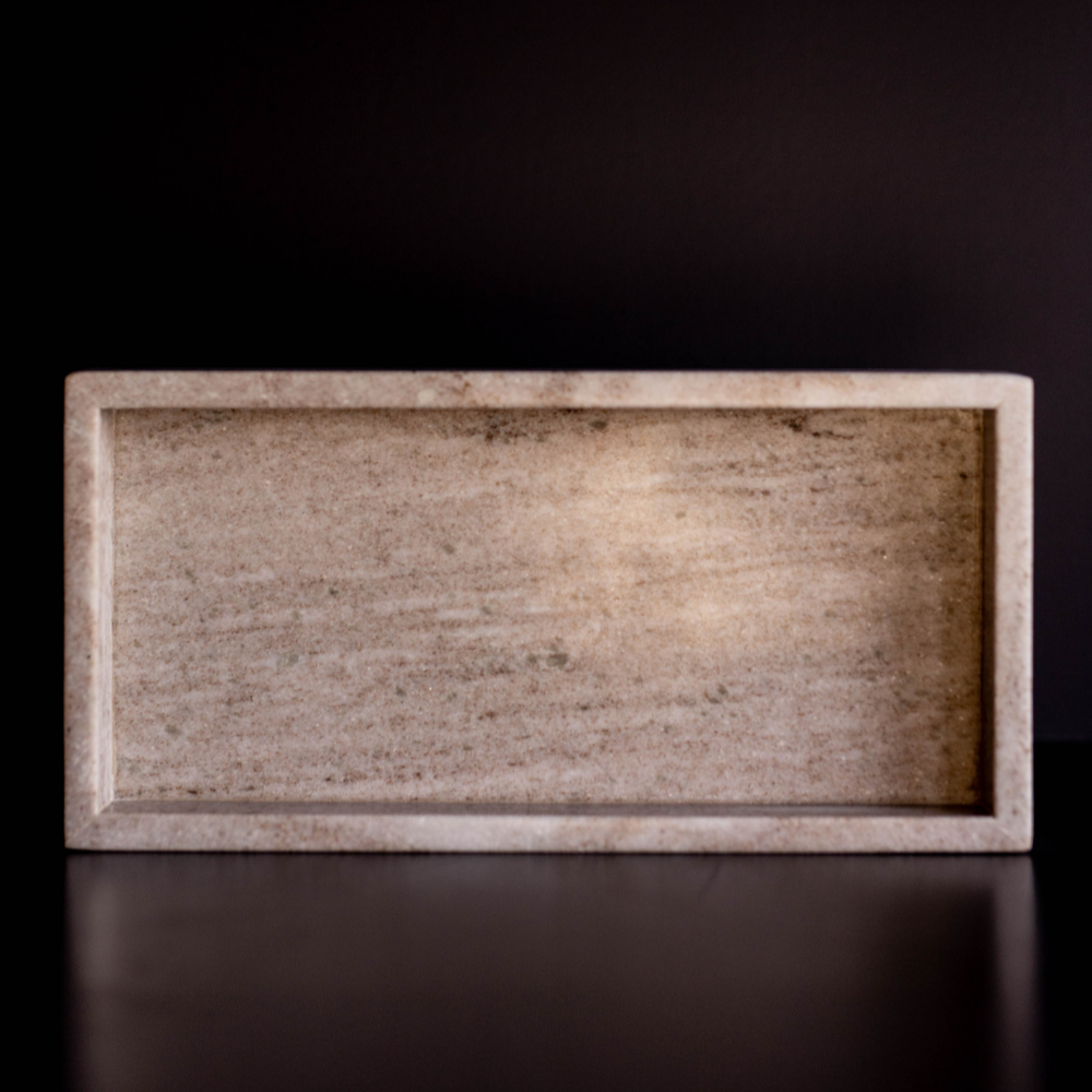 Hand Cut Stone Tray | By Luxe B Co. 