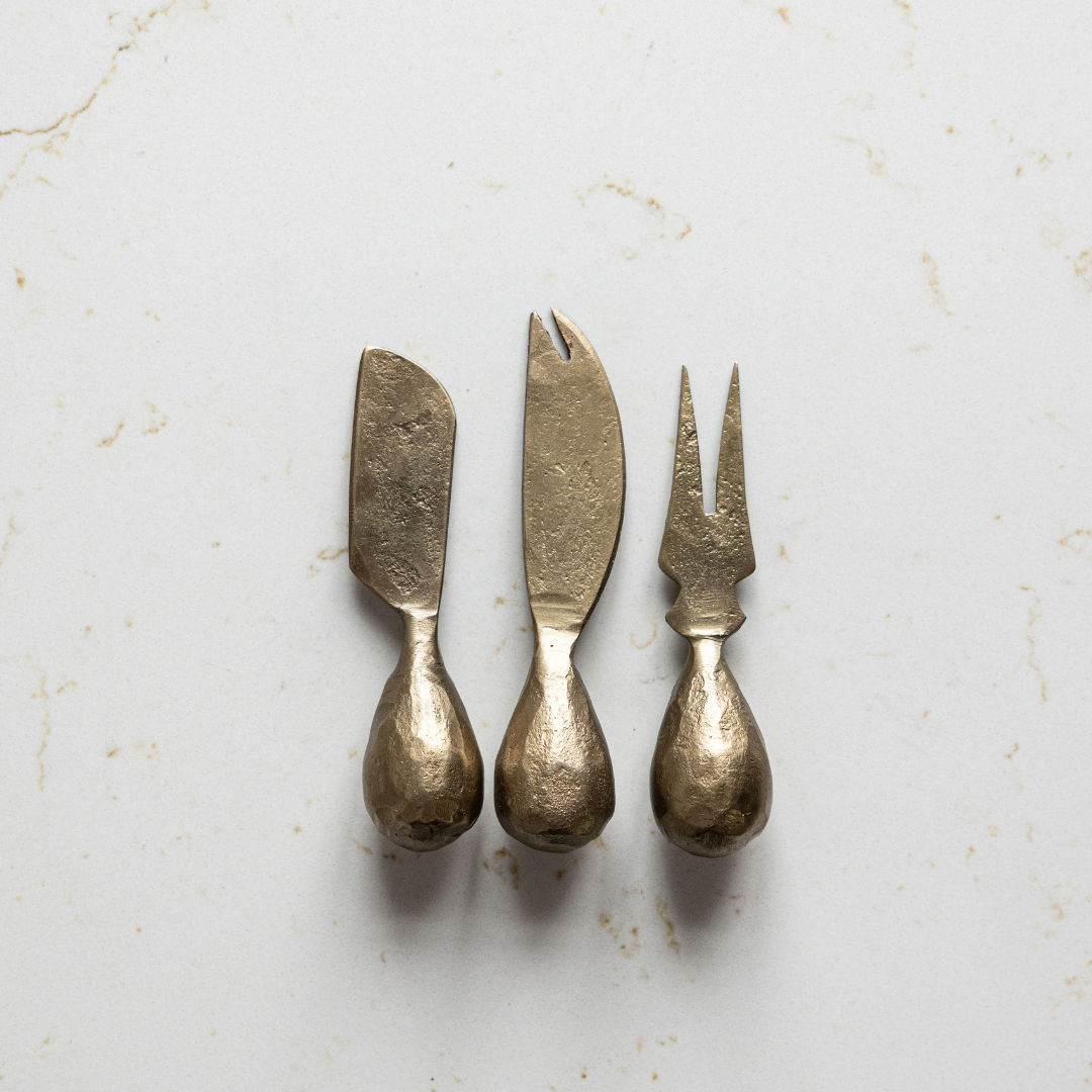 Hand Forged Iron Cheese Knives