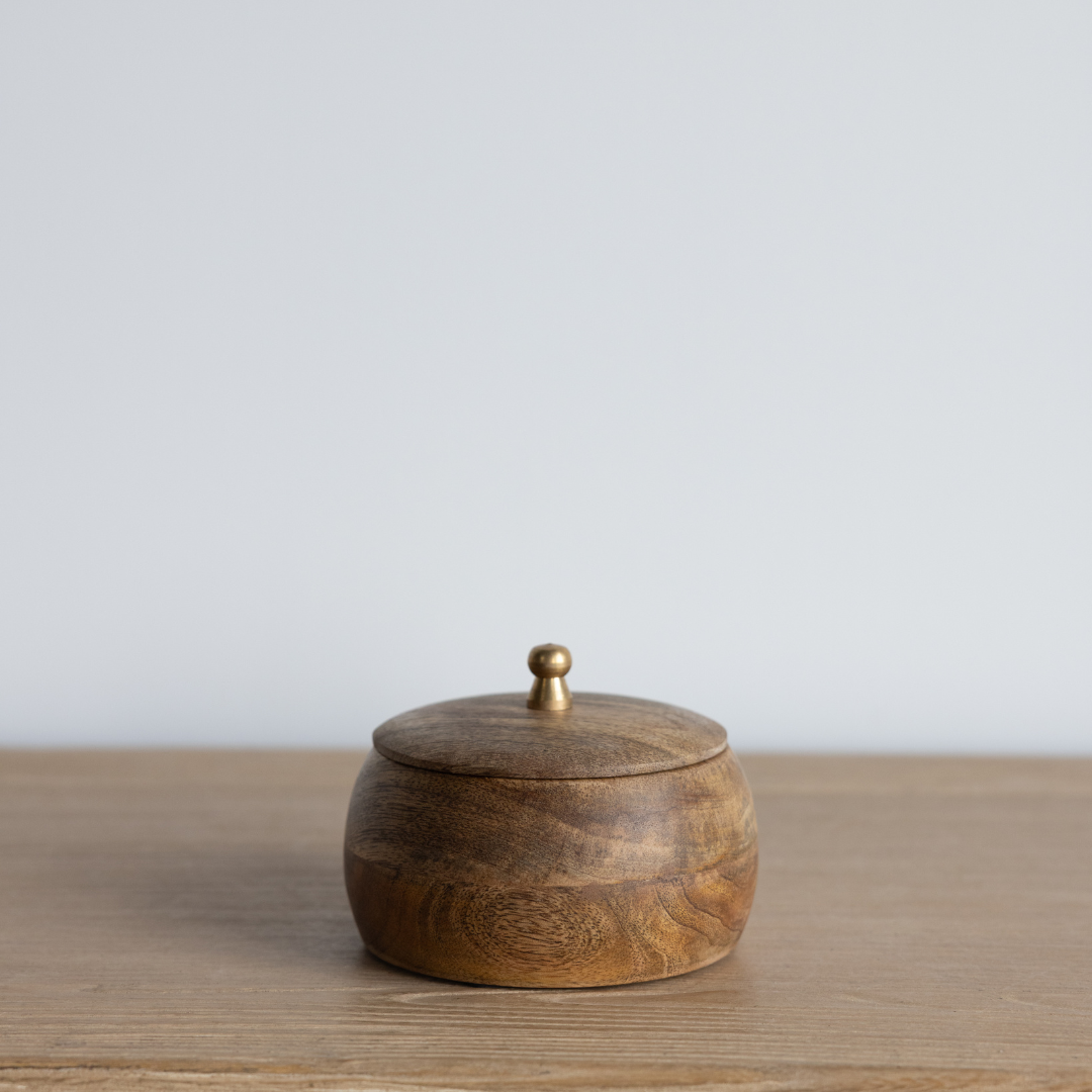 Handmade Mango Wood Jar | By Luxe B Co. 