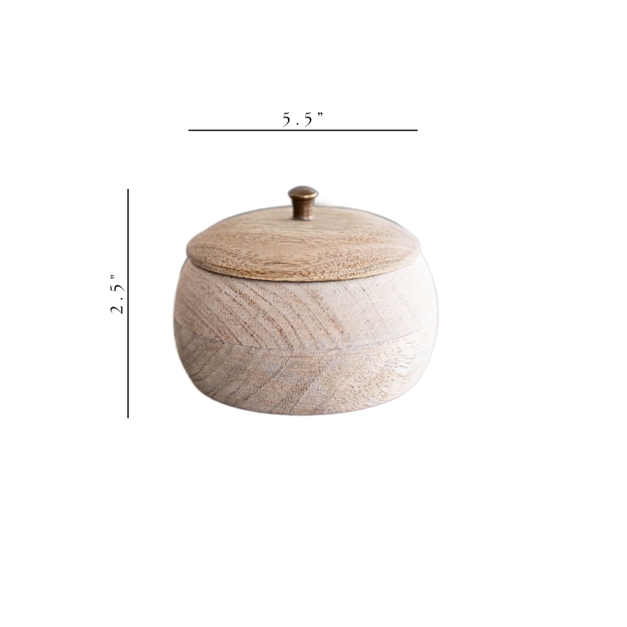 Handmade Mango Wood Jar | By Luxe B Co. 