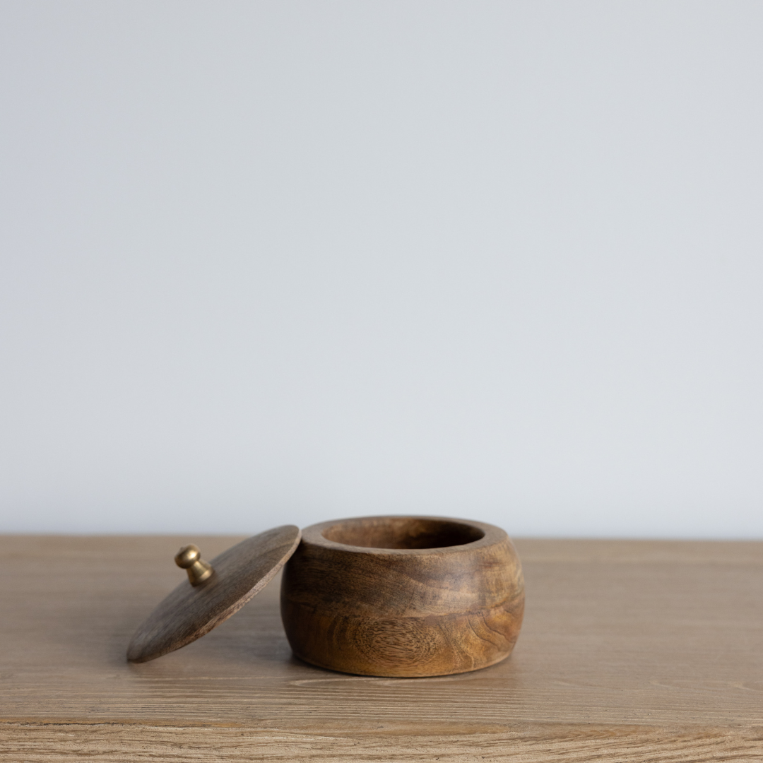 Handmade Mango Wood Jar | By Luxe B Co. 