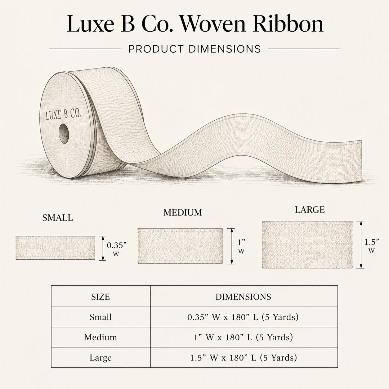 "Happy Holiday" White Woven Ribbon By Luxe B Co. 