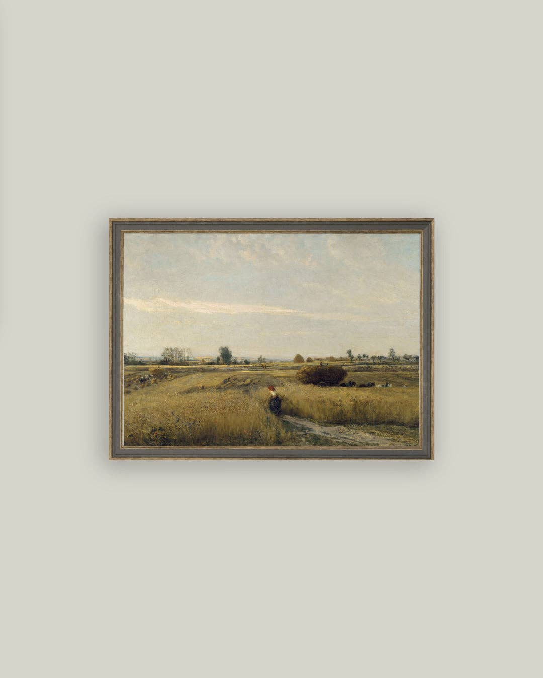Harvest Landscape Framed Antique Art - Luxe B Co