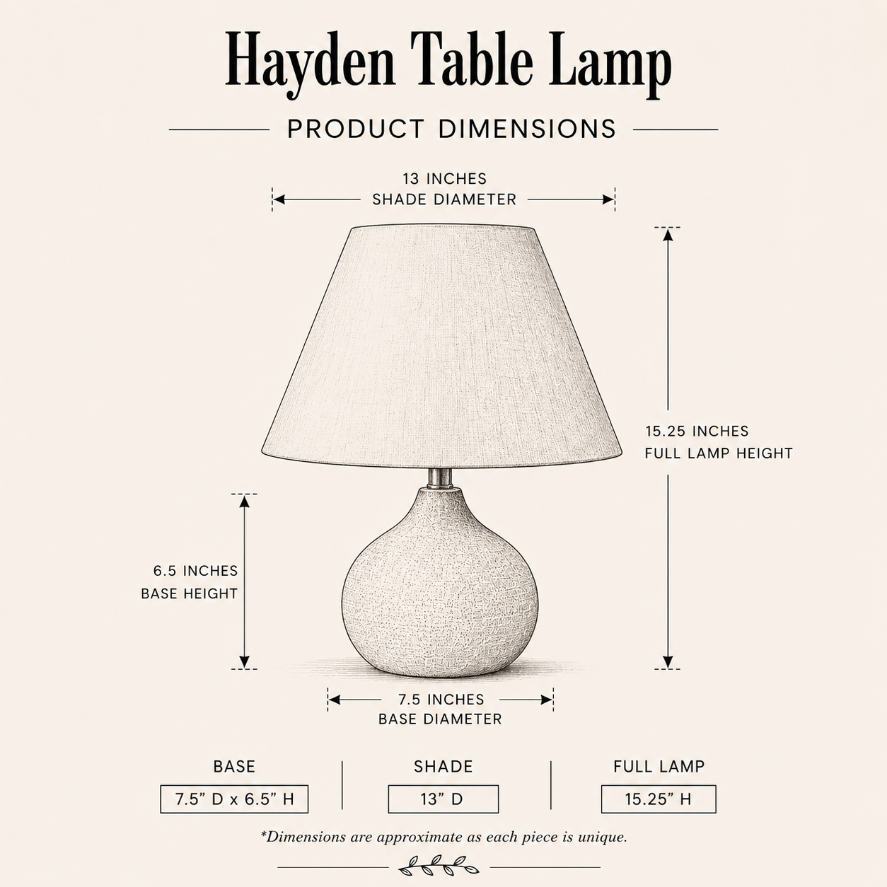 Hayden Table Lamp By Luxe B Co. 