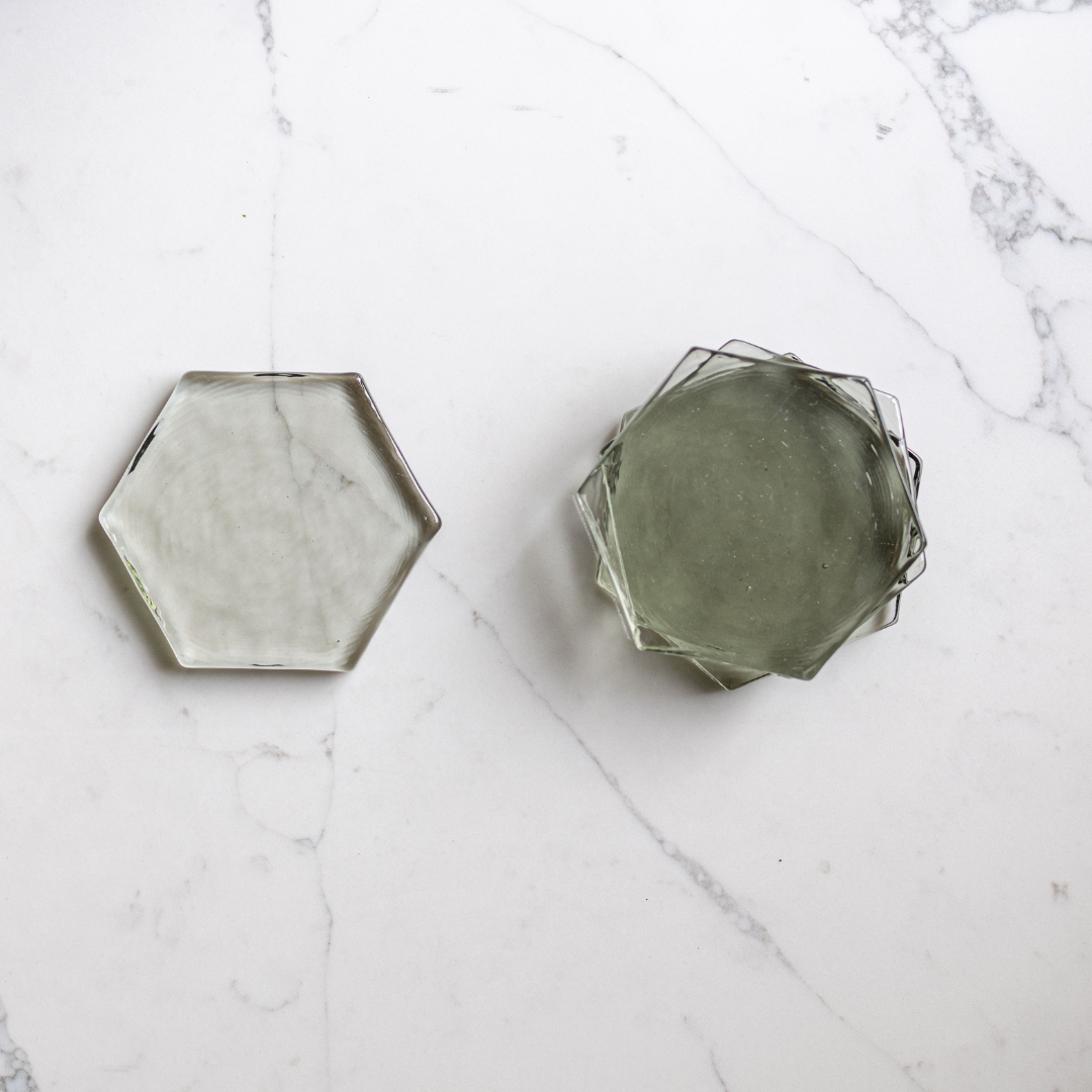 Hexagon Glass Coasters | By Luxe B Co.
