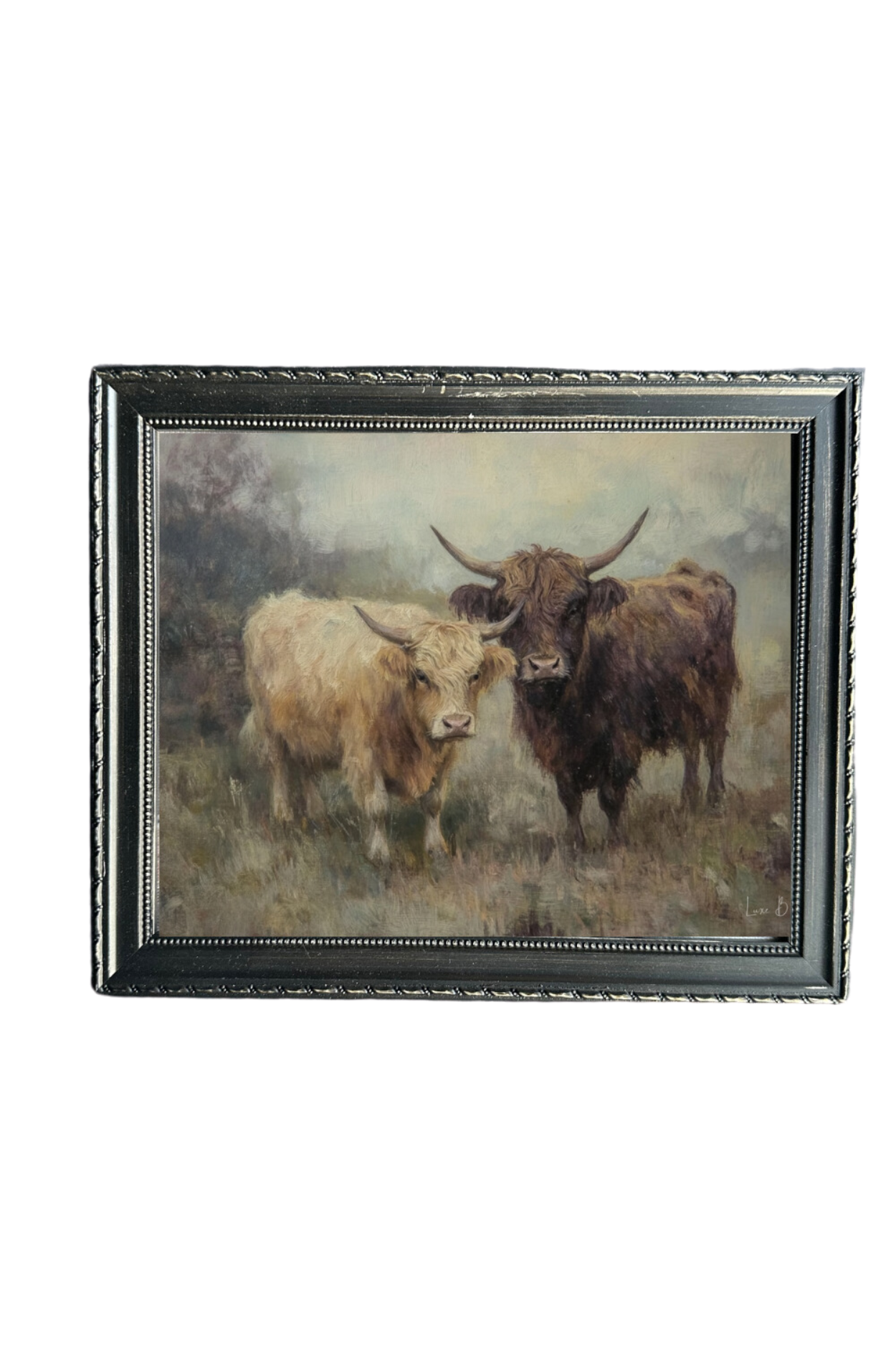 Highland Cows | French Country Black Framed Art - Luxe B Co