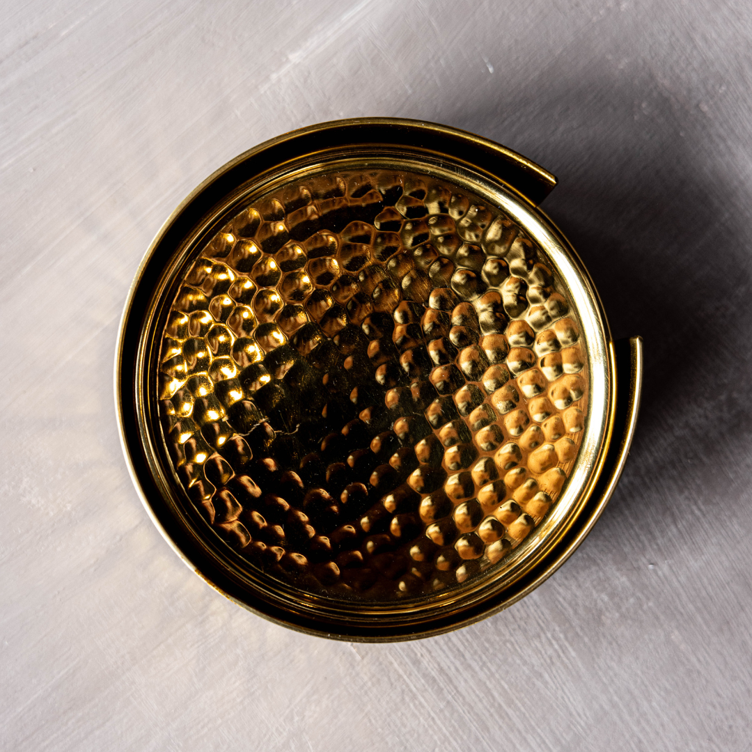 Hammered Aluminum Coasters Set - Luxe B Co