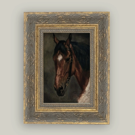 Horse Portrait Framed Antique Inspired Art | By Luxe B Co. 