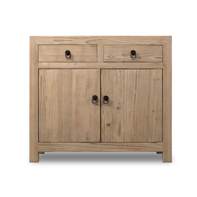 Indio Elm Wood Two Drawer Console Table Grand Natural | By Luxe B Co.