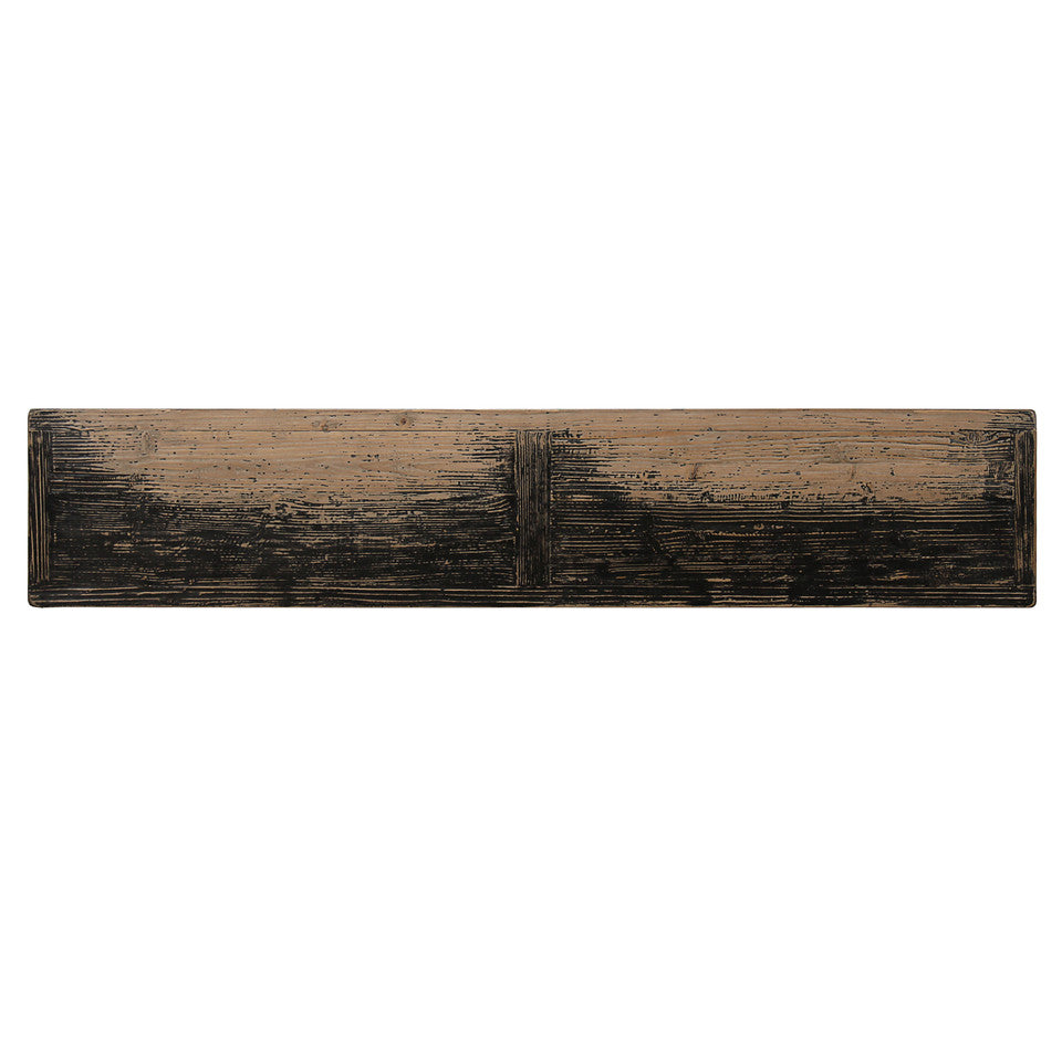 Indio Reclaimed Elm Wood Elm Console Black Wash | By Luxe B Co.
