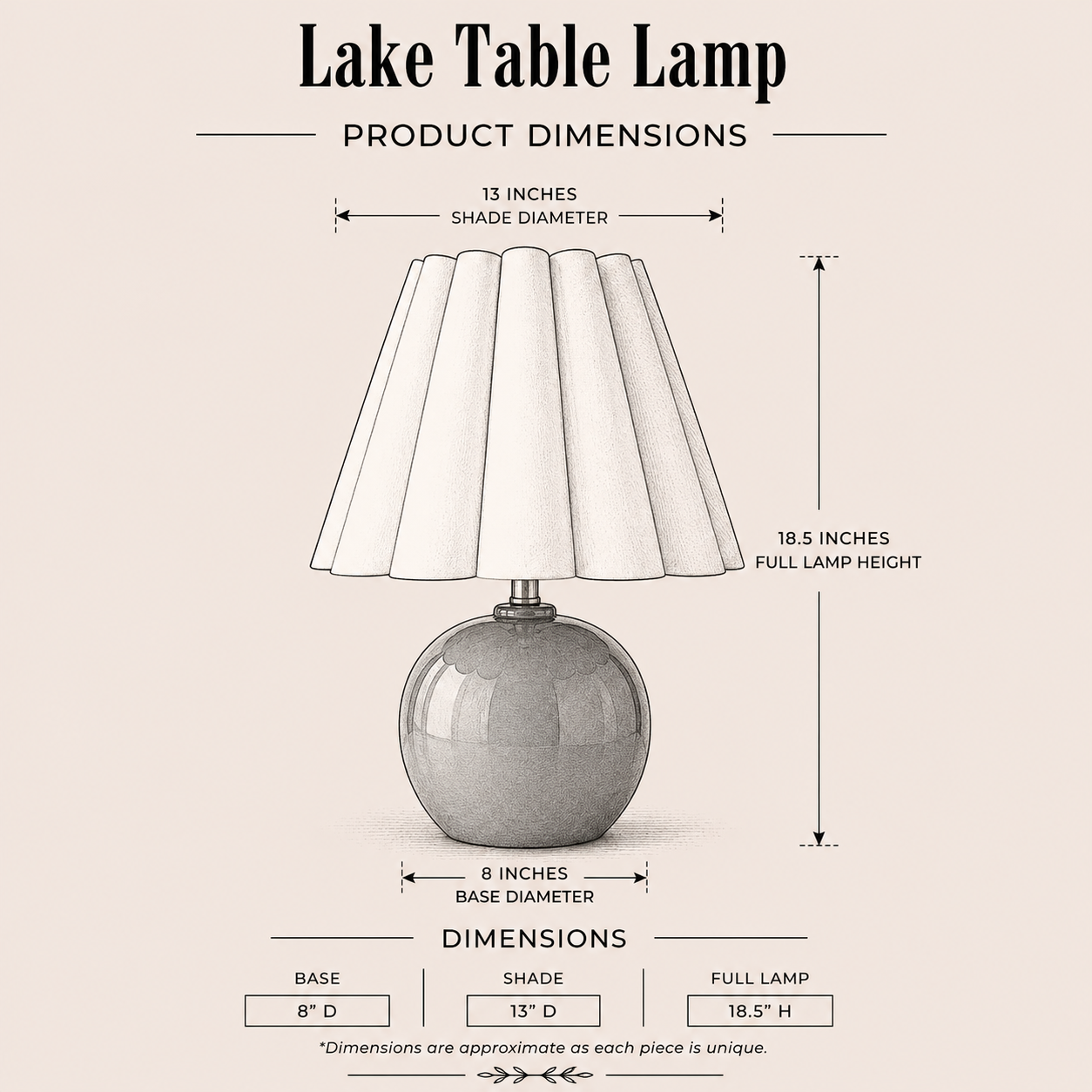 Lake Table Lamp By Luxe B Co.