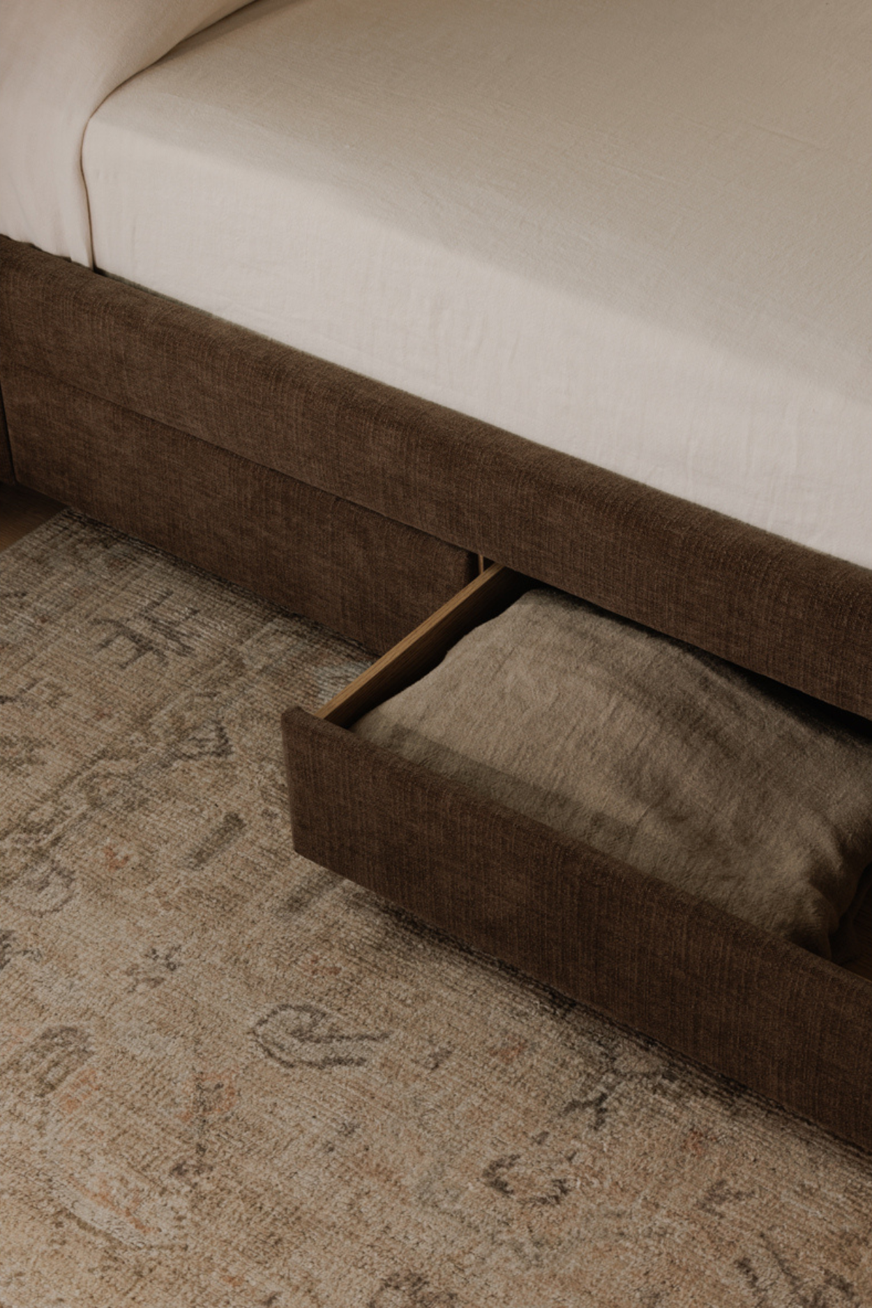 Leon Upholstery Storage Bed | By Luxe B Co.