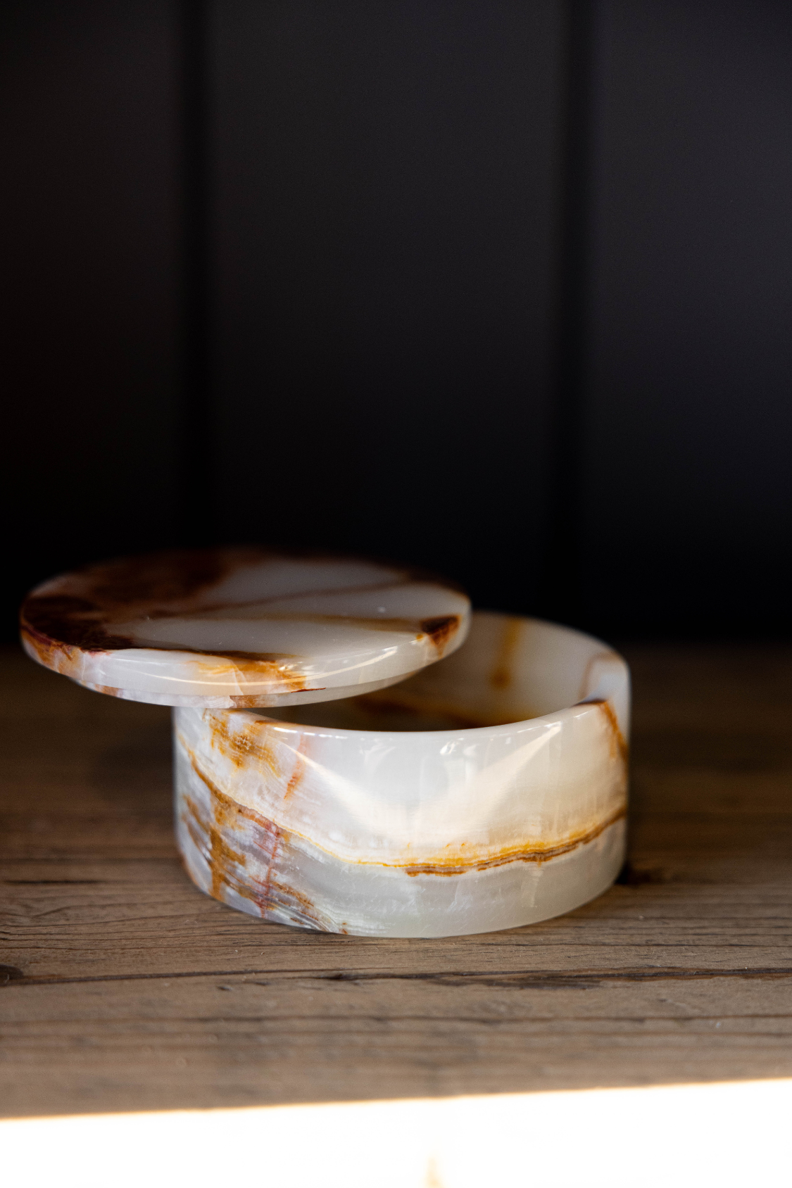 Light Green Onyx Lidded Marble Dish - Luxe B Co