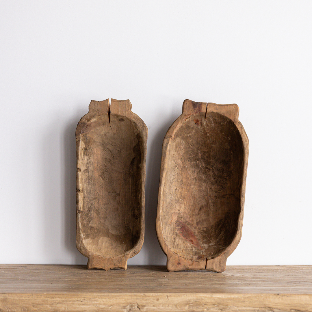 Light Wooden Dough Bowl - Luxe B Co