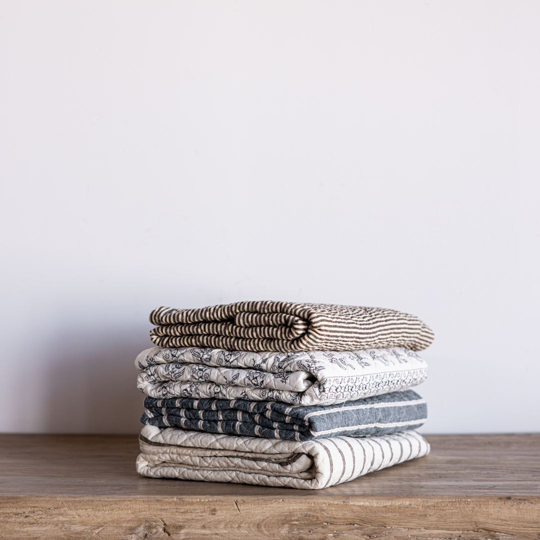 Mocha Brown Quilted Stripe Pillow Sham | By Luxe B Co. 