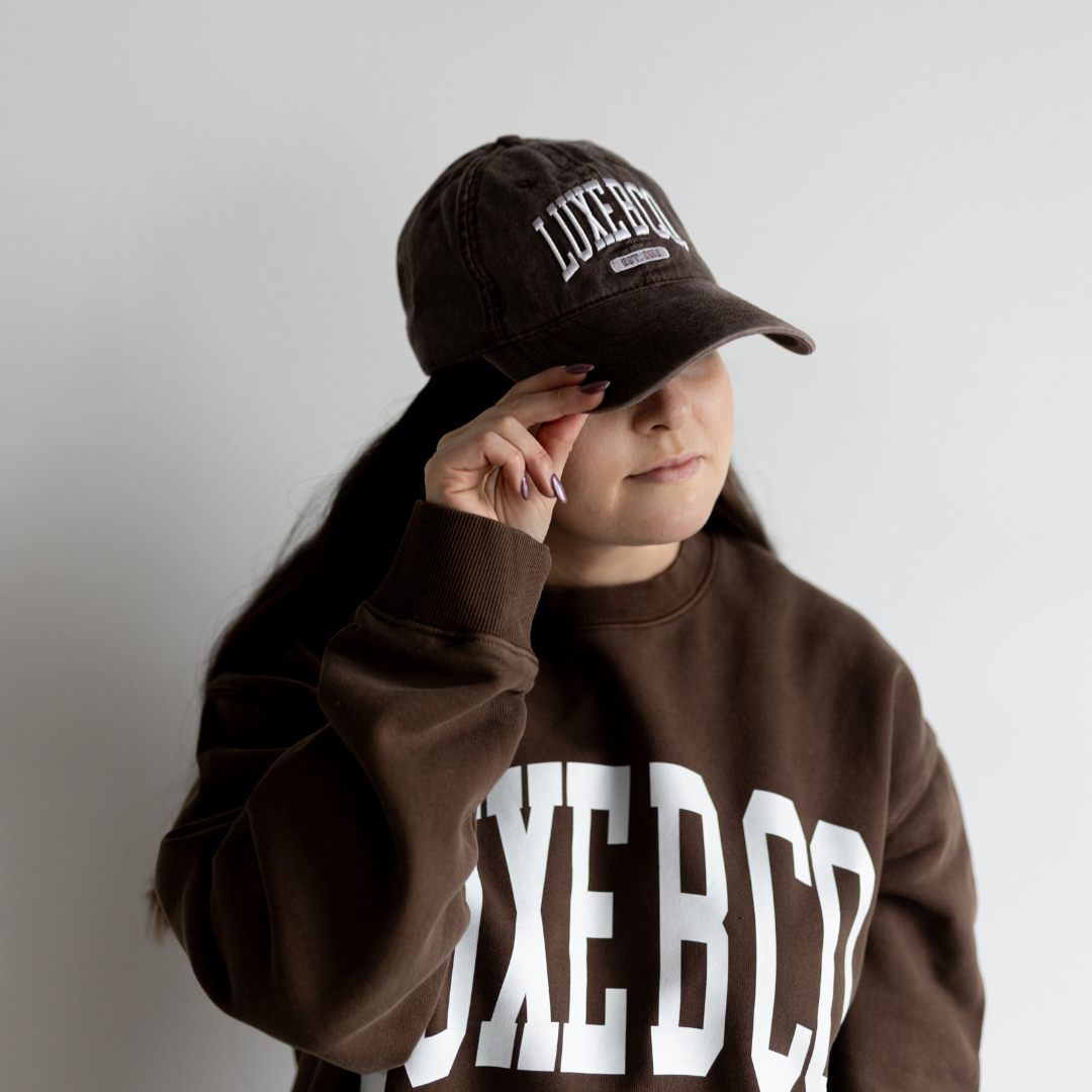 Luxe B Co. Brown Baseball Cap By Luxe B Co. 