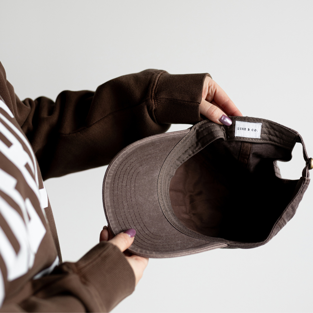 Luxe B Co. Brown Baseball Cap By Luxe B Co. 