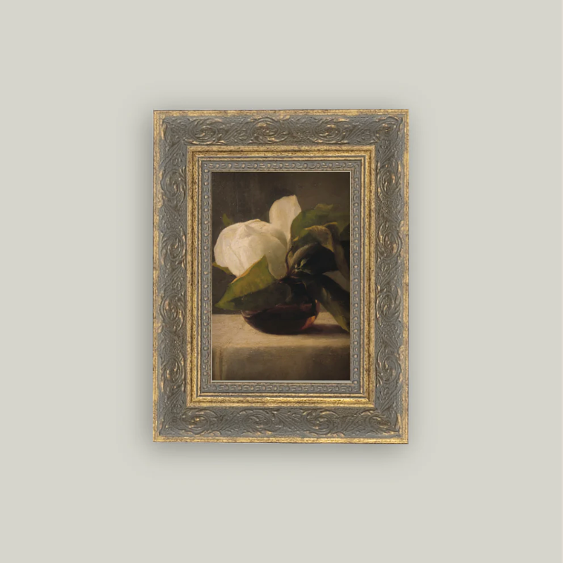 Magnolia Framed Antique Inspired Framed Art | By Luxe B Co. 