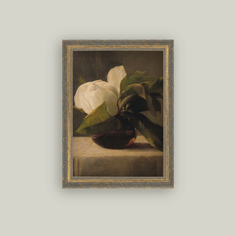 Magnolia Framed Antique Inspired Framed Art | By Luxe B Co.