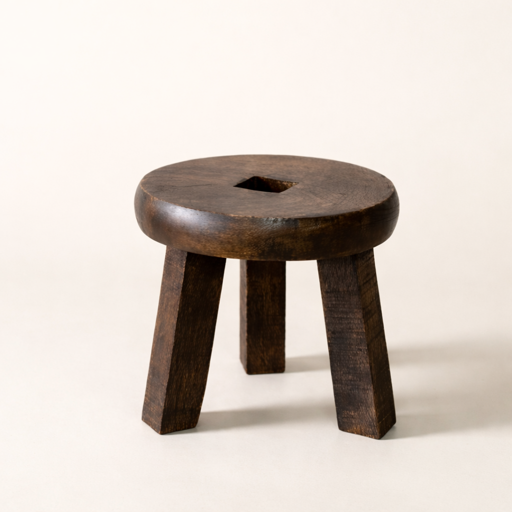 Mango Wood Round Pedestal | By Luxe B Co. 