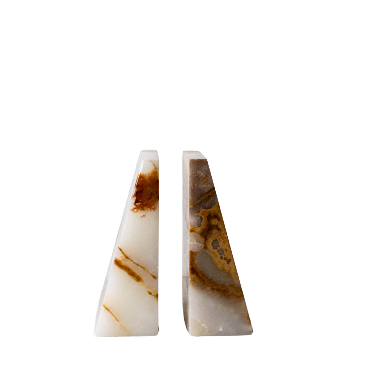 Marble & Onyx Wedge Bookends | By Luxe B Co