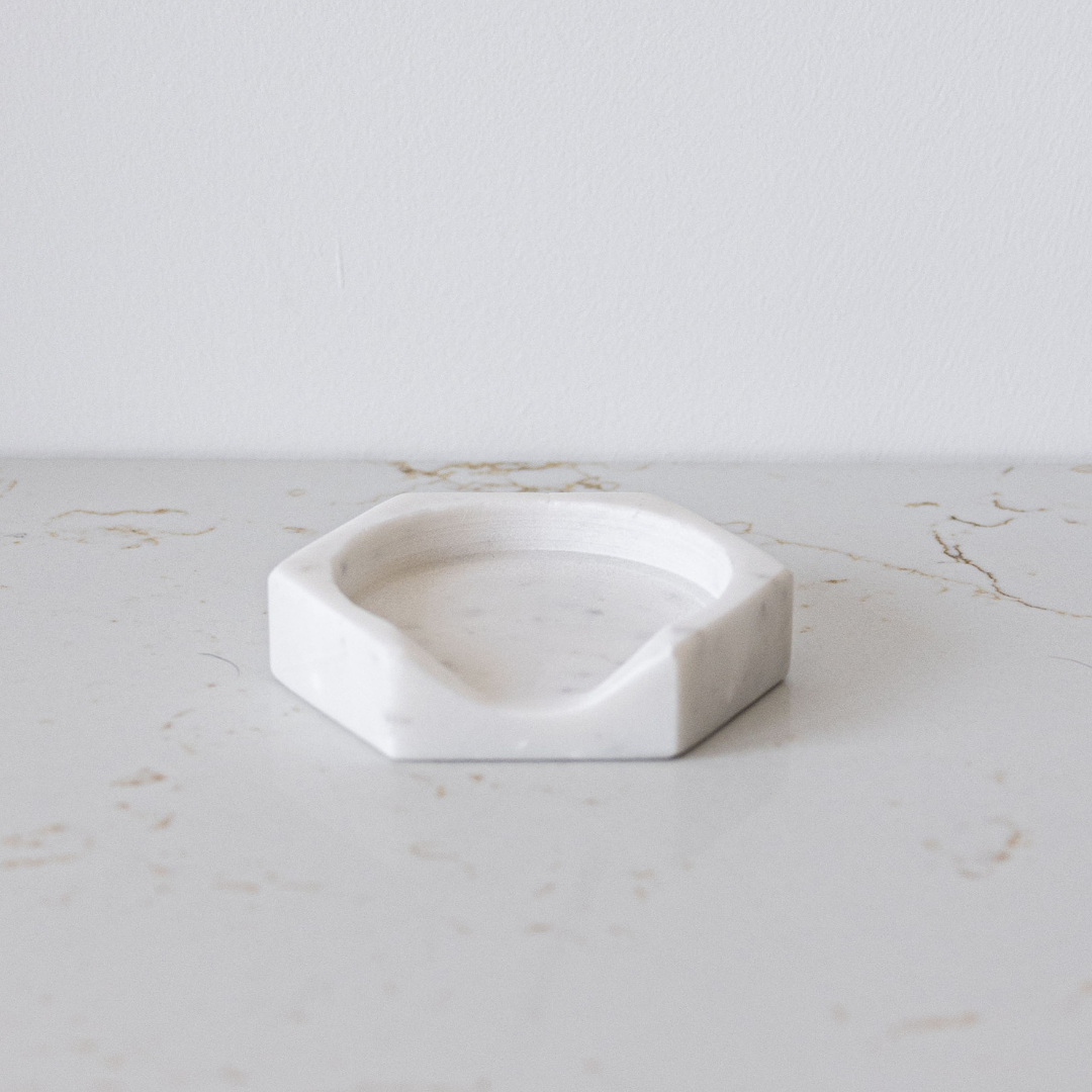 Marble Hexagon Spoon Rest | By Luxe B Co.