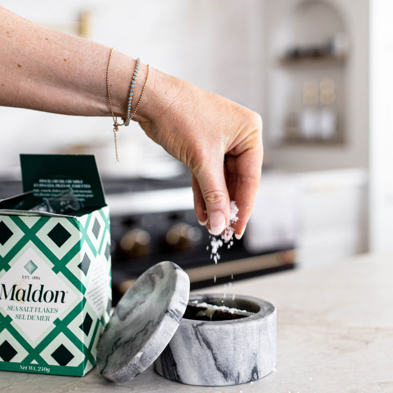 Marble Salt and Pepper Canister | By Luxe B Co. 