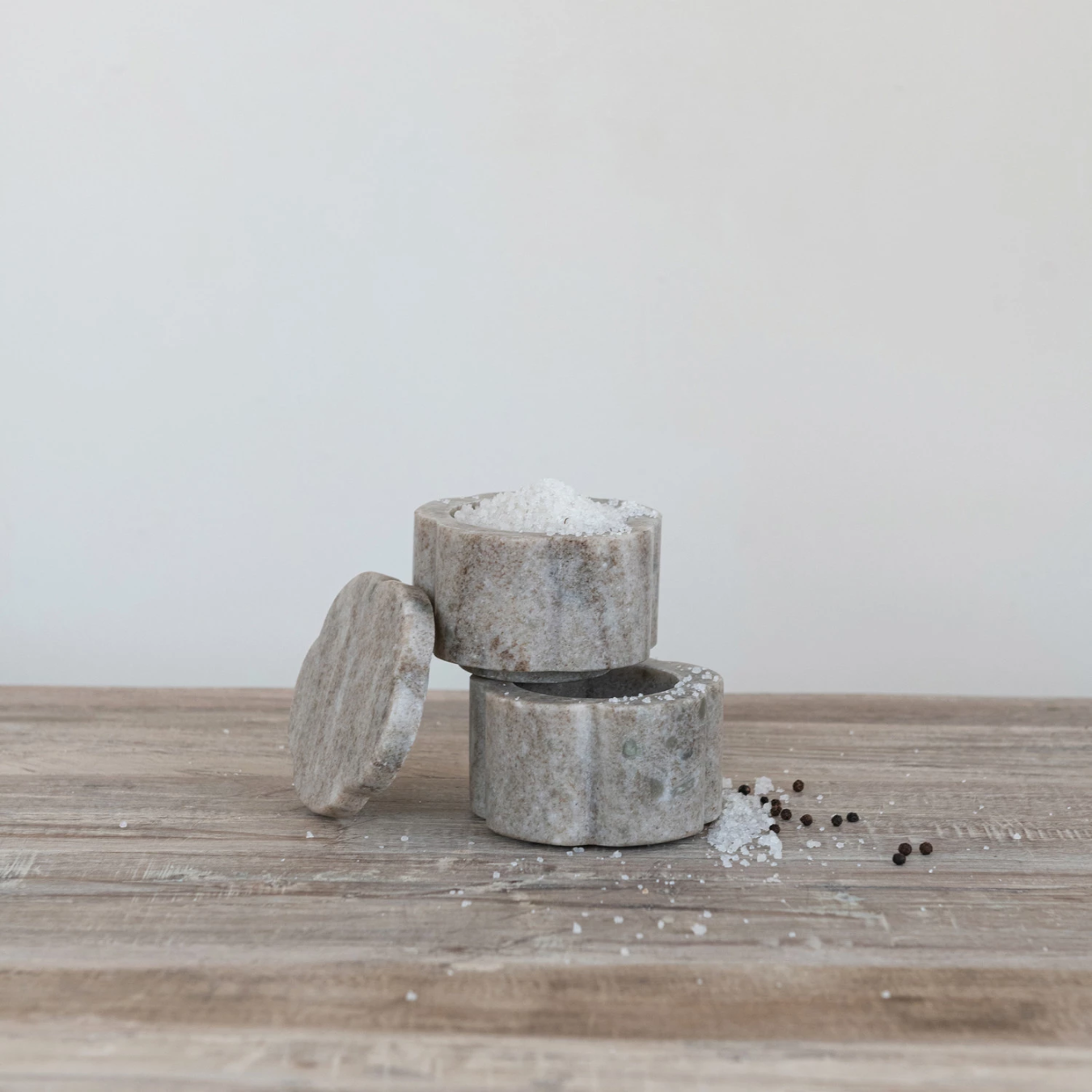 Marble Scalloped Stackable Pinch Pot | By Luxe B Co. 