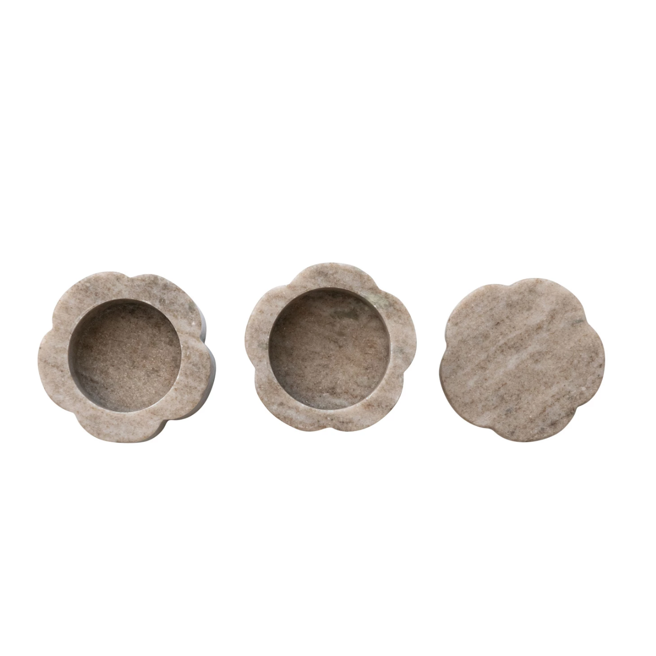 Marble Scalloped Stackable Pinch Pot | By Luxe B Co. 