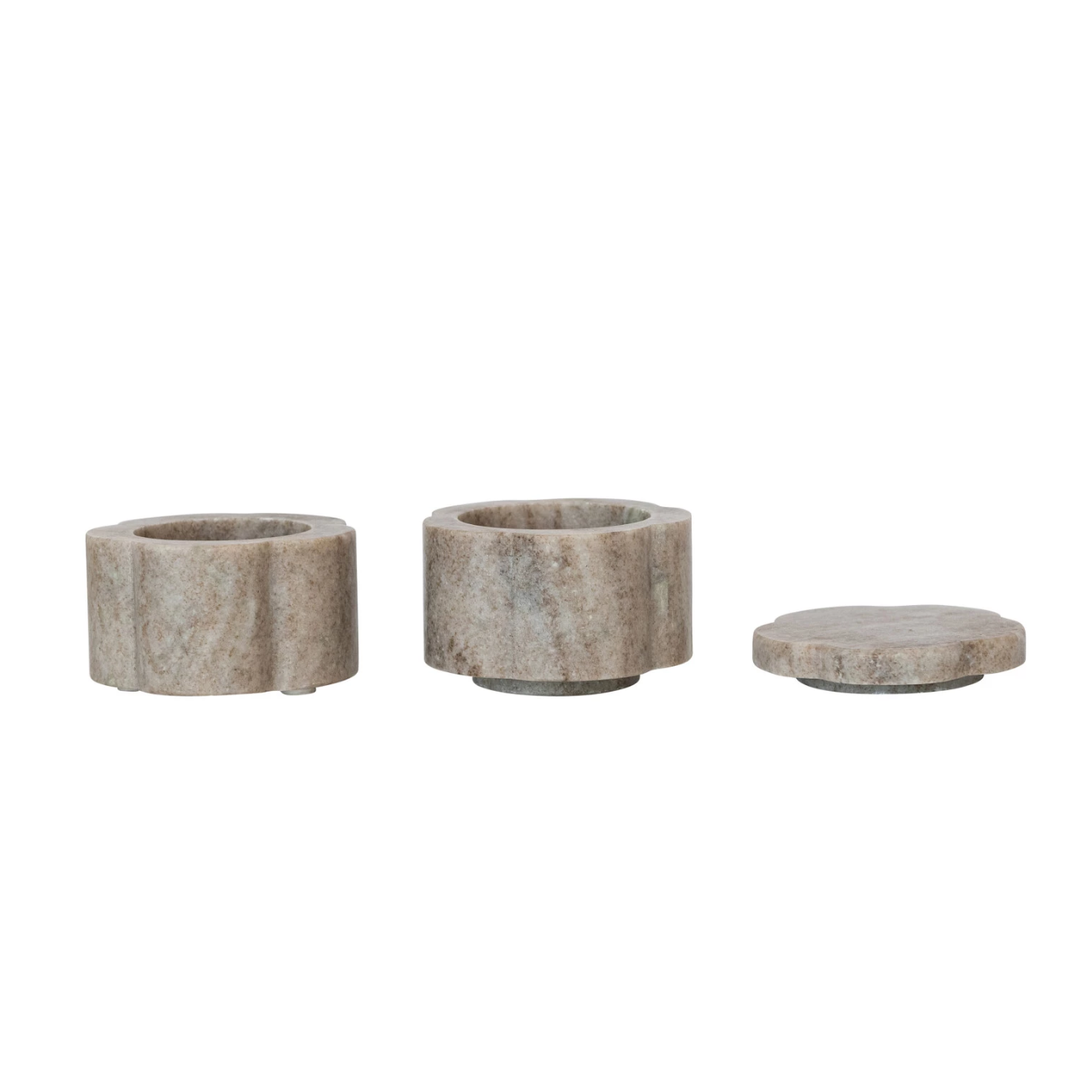 Marble Scalloped Stackable Pinch Pot | By Luxe B Co. 