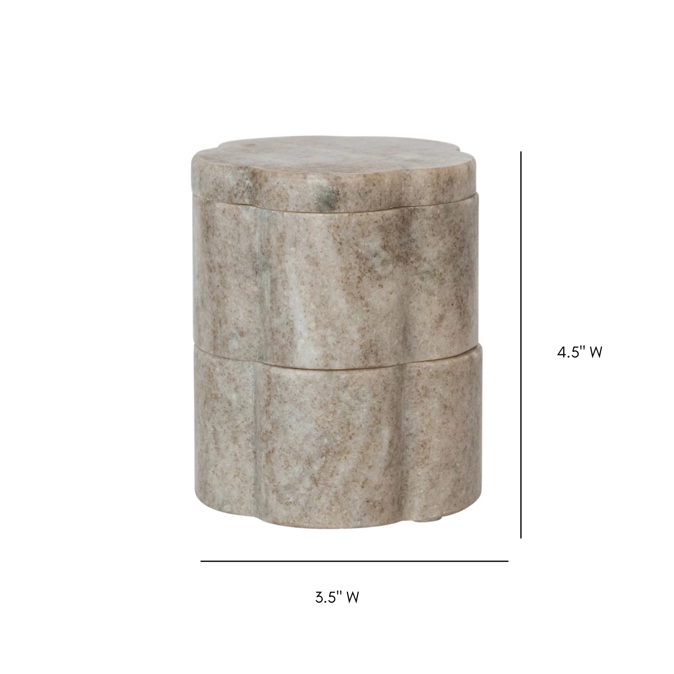 Marble Scalloped Stackable Pinch Pot | By Luxe B Co. 