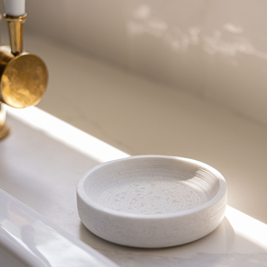 Marble Soap & Brush Holder | By Luxe B Co. 