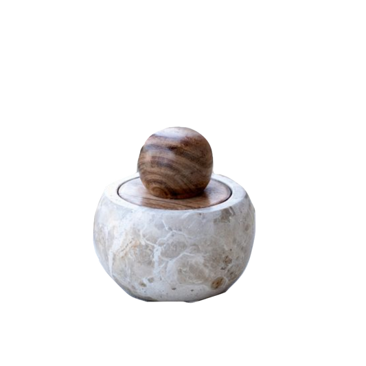 Marble Stash Pot With Lid | By Luxe B Co