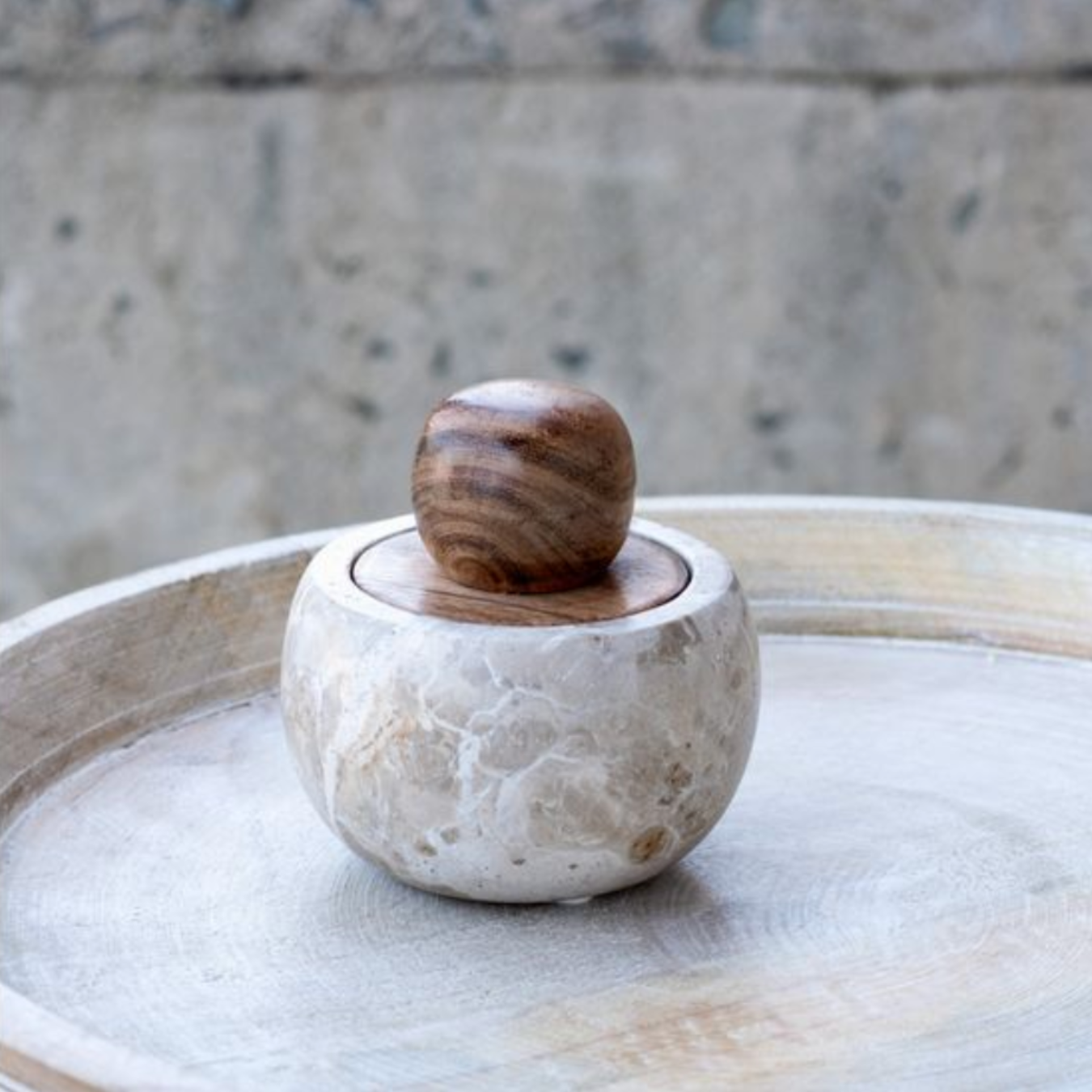 Marble Stash Pot With Lid | By Luxe B Co