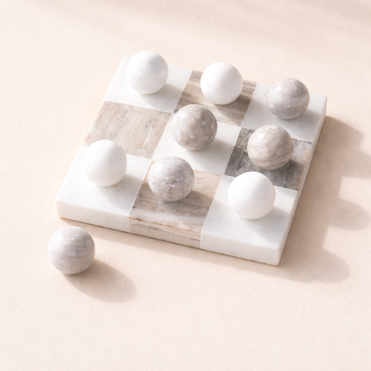Marble Tic Tac Toe Game | By Luxe B Co. 