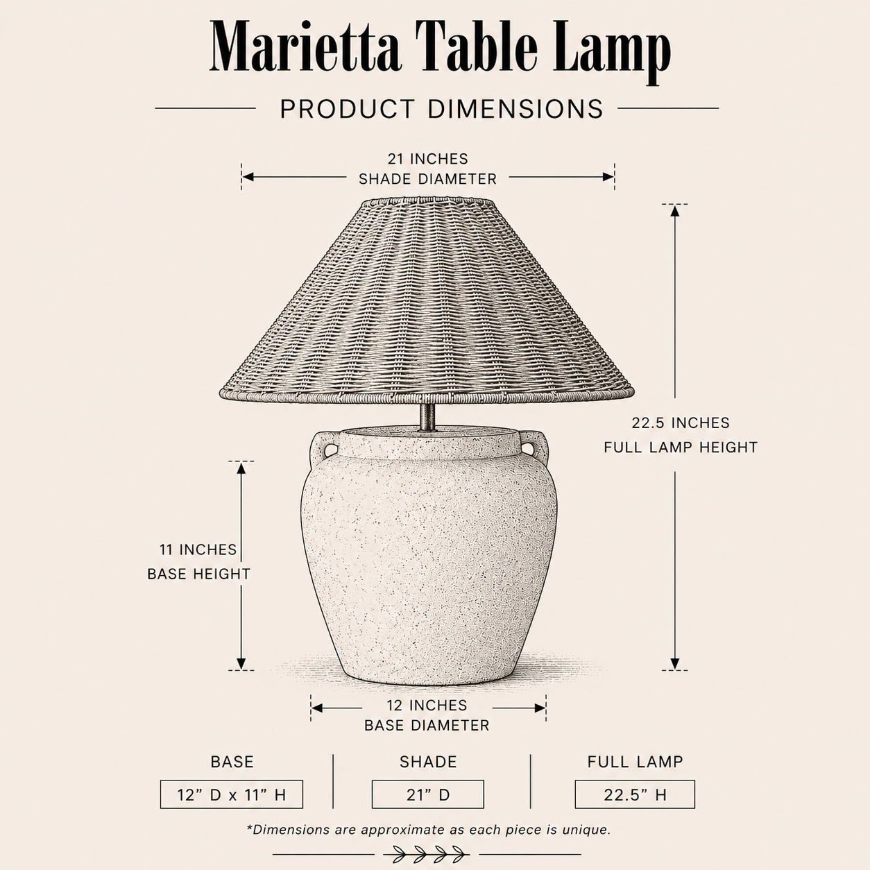 Marietta Table Lamp By Luxe B Co. 