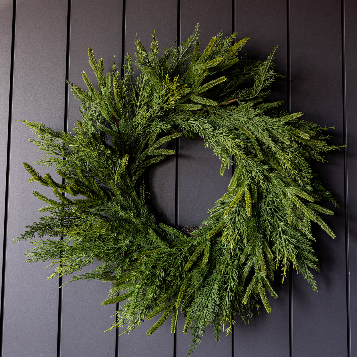 Norfolk & Cypress Pine Mixed Wreath 24" - Luxe B Co