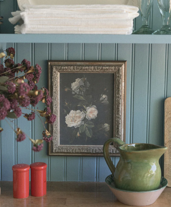 Moody Still Life Roses Framed Antique Inspired Art | By Luxe B Co