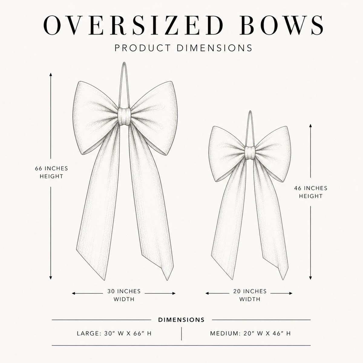 Large cream velvet bow with red candy cane pattern, by Luxe B Co, styled as an oversized decorative bow for accessories or decor.